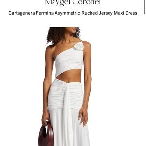 Maygel Coronel cartagenera fermina asymmetric ruched dress